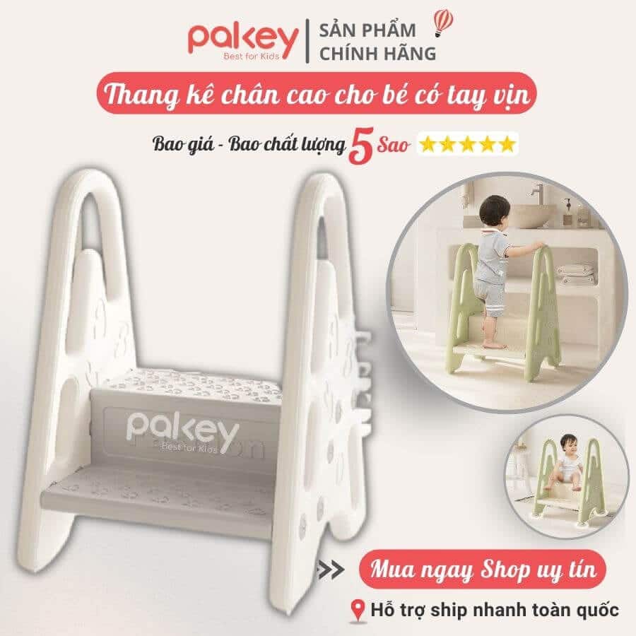 Giá kê chân cho bé có tay cầm 25 Giá kê chân có màu sắc pastel nhẹ nhàng với 2 màu trắng ghi và xanh lá, tạo cảm giác dịu mắt và thích hợp với không gian trẻ nhỏ