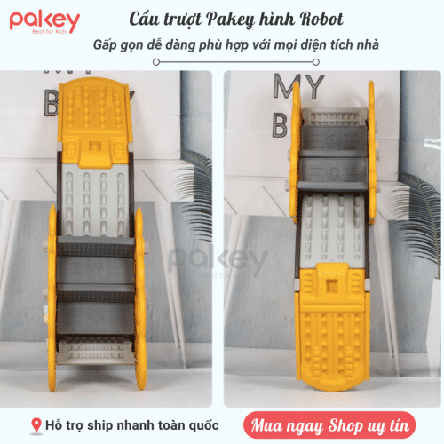 Cầu trượt cho bé Pakey Robot Màu Xanh 3 cau-truot-cho-be