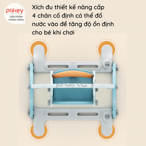 Cầu trượt cho bé Pakey Tên Lửa Màu Xanh Dương Đậm 3 cau-truot-cho-be