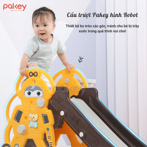 Cầu trượt cho bé Pakey Robot Màu Xanh 4 cau-truot-cho-be