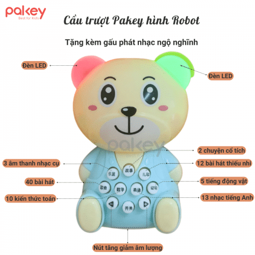 Cầu trượt cho bé Pakey Robot Màu Xanh 7 cau-truot-cho-be