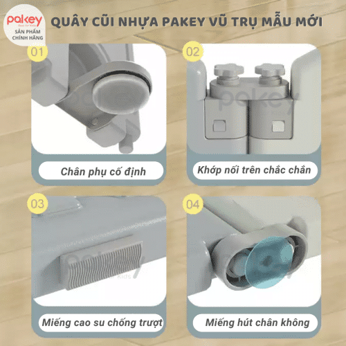Quây cũi nhựa gấp gọn Pakey Vũ Trụ Set FULL Size 1m5x1m9 3 cui-nhua-cho-be