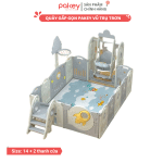Quây cũi nhựa gấp gọn Pakey Vũ Trụ Set FULL Size 1m5x1m9