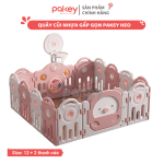 Quây cũi nhựa gấp gọn Pakey Heo Màu Hồng Size 12+2