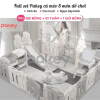 Quây cũi nhựa Pakey Cú Mèo Set Full Màu Trắng Ghi 6 quay-cui-cho-be
