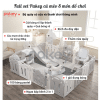 Quây cũi nhựa Pakey Cú Mèo Set Full Màu Trắng Ghi 7 quay-cui-cho-be