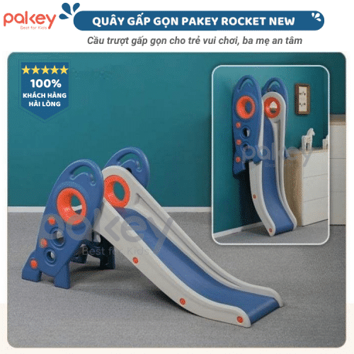 Quây cũi nhựa gấp gọn Pakey Rocket Màu Xanh - Size 1m5x1m9 1 quay-cui-nhua