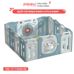 Quây cũi nhựa gấp gọn Pakey Little Sheep Màu Xanh Trắng Size 12+2