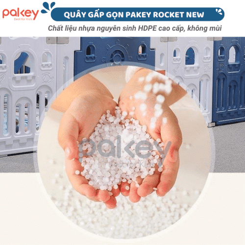 Quây cũi nhựa gấp gọn Pakey Rocket Màu Xanh - Size 1m5x1m9 4 quay-cui-nhua