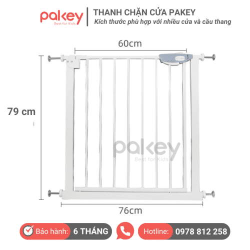 Chất liệu thép này có khả năng chịu lực tốt, không dễ biến dạng hay gãy dưới tác động mạnh, đảm bảo an toàn cho bé khi sử dụng thanh chắn