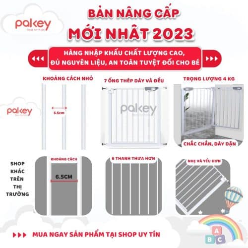 Tấm nối thanh chắn cửa - cầu thang 30cm 6 Thanh chắn cửa pakey sử dụng cơ chế khoá đơn giản nhưng vô cùng tiện lợi và dễ dàng sử dụng