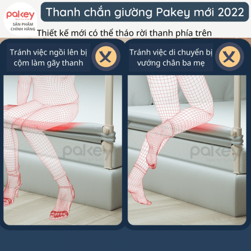Thanh chắn giường Pakey Pro A2 Màu Vàng Size 1m6 4 thanh-chan-giuong