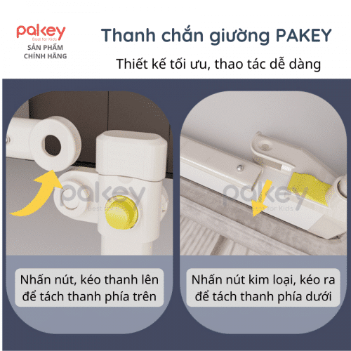 Thanh chắn giường Pakey Pro A2 Màu Vàng Size 1m6 8 thanh-chan-giuong