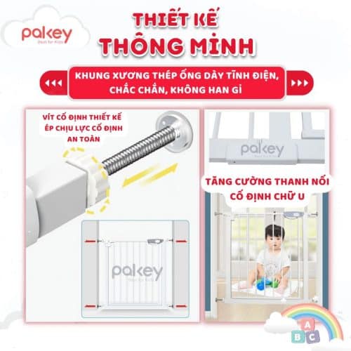 Tấm nối thanh chắn cửa - cầu thang 30cm 2 Chất liệu khung xương thép có bề mặt khá mịn, giúp việc vệ sinh và lau chùi trở nên dễ dàng và thuận tiện