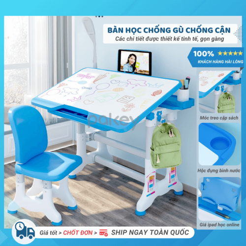 Bàn học thông minh cho bé Igrow B05 Màu Xanh 2 ban-hoc-cho-be