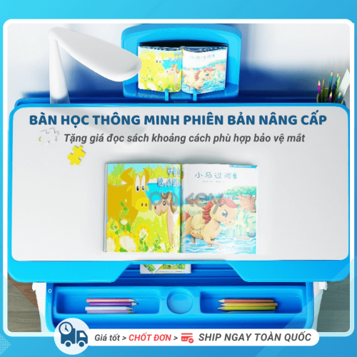 Bàn học thông minh cho bé Igrow B05 Màu Xanh 4 ban-hoc-cho-be