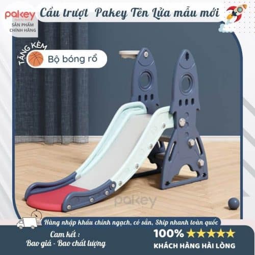 Thành cầu trượt có độ cao tới 48cm, kèm vòng bóng rổ bên hông