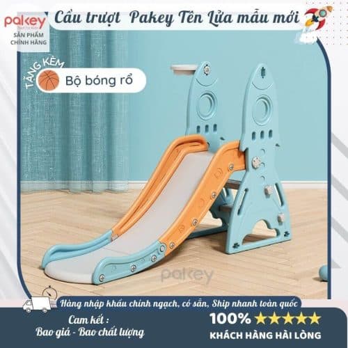Bộ cầu trượt xích đu với thiết kế mới theo kích thước cao và dày dặn hơn, giúp bé vận động phát triển toàn diện