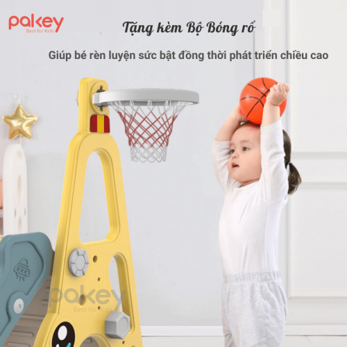 Cầu trượt xích đu Pakey Ô Tô màu vàng 6 cau-truot-xich-du