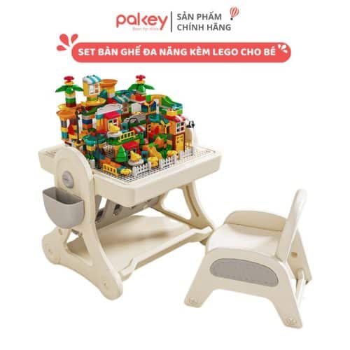 Bộ bàn ghế Lego đa năng tạo không gian học tập bổ ích cho bé