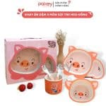 Set ăn dặm sợi tre 5 món A017