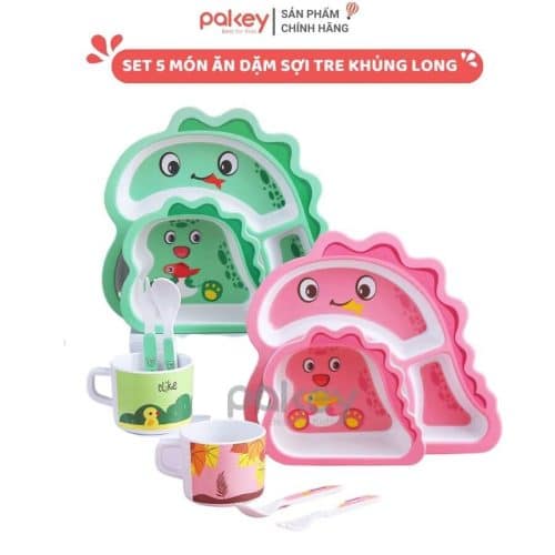 Set ăn dặm sợi tre 5 món thân thiện cho bé