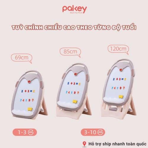 Bộ bảng vẽ cho bé kèm ghế Pakey Chim Cánh Cụt 14 Điều chỉnh linh hoạt chiều cao của bảng để phù hợp với các bé