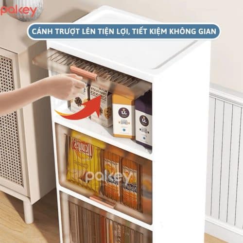 Tủ nhựa cánh trượt trong suốt Pakey là một sản phẩm hiện đại với thiết kế tiện lợi
