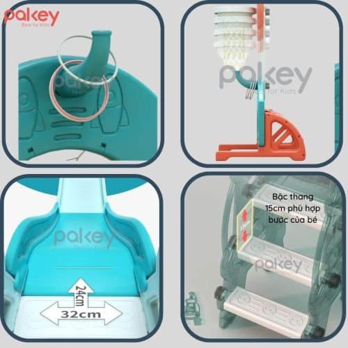 Set vận động mang đến môi trường giải trí đa dạng, giúp trẻ thoả sức vui đùa, phát triển chiều cao, rèn luyện sự tập trung, trí nhớ