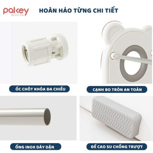 Kệ để đồ 4 tầng kèm hộc - Pakey gấu trắng 32 Kệ đựng đồ chơi thường được thiết kế với các ngăn đựng đồ tiện ích, giúp sắp xếp và phân loại đồ chơi theo nhóm, loại hoặc kích thước