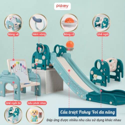 Cầu trượt voi đa năng Pakey 6 tiện ích 18 Cầu trượt voi đa năng Pakey 6 tiện ích