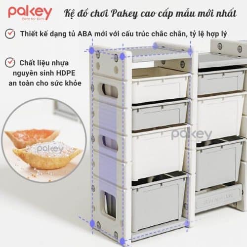 Kệ để đồ đa năng cho bé Aba 28 Thiết kế của kệ đồ chơi Aba Pakey rất thuận tiện cho việc sắp xếp và phân loại các đồ chơi của bé