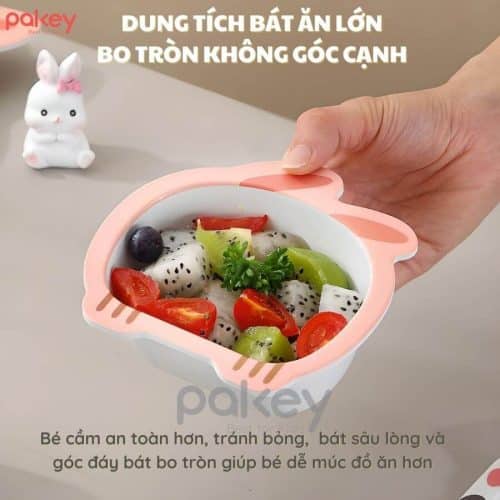 Set ăn dặm sợi tre 5 món A031 13 Sản phẩm có hoạ tiết ngộ nghĩnh kết hợp màu sắc bắt mắt, nhờ đó mà trẻ ăn ngon miệng hơn