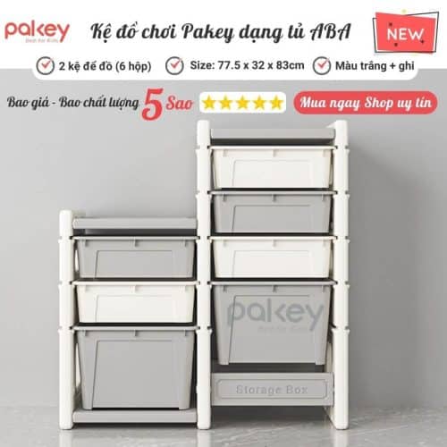 Kệ để đồ đa năng cho bé Aba 20 Mỗi hộp có sức chứa lớn và số đo kích thước khác nhau tương ứng với từng chiều cao của kệ