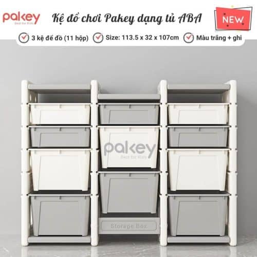 Kệ để đồ đa năng cho bé Aba 21 Kệ đồ chơi Abba với cách lắp ráp tủ cao 59cm với 3 hộp đựng