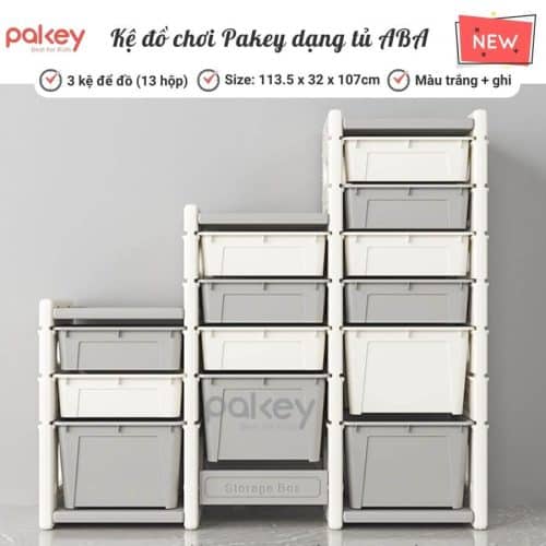 Kệ để đồ đa năng cho bé Aba 22 Cách lắp ráp kệ đồ chơi Abba với tủ cao 107cm với 6 hộp đựng