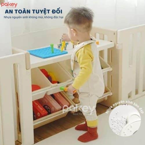 Kệ để đồ đa năng cho bé Pakey Gấu Mặt Trăng 13 Kệ đồ chơi có thiết kế chuẩn khoa học với khung inox chịu lực chắc chắn