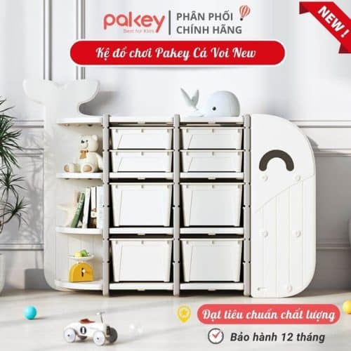 Kệ đựng đồ hình cá voi có thiết kế tiện lợi với dung tích đựng đồ lớn, đựng nhiều đồ cho bé