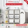 Kệ đồ chơi hình cá voi Pakey 13 Các góc cạnh của kệ được mài thủ công mềm mịn và bo tròn nhằm hạn chế gây tổn thương sâu sắc cho làn da mỏng manh của bé nhỏ