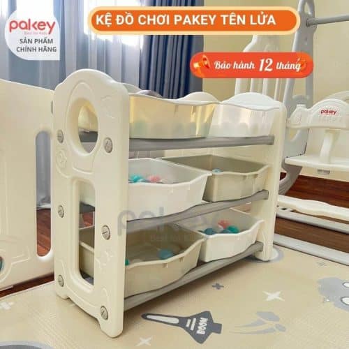 Kệ đồ chơi cho bé Pakey hình Tên Lửa 9 Kệ đồ chơi Pakey hình tên lửa là một giải pháp lưu trữ đồ chơi hiệu quả, kết hợp tính thẩm mỹ và an toàn cho bé