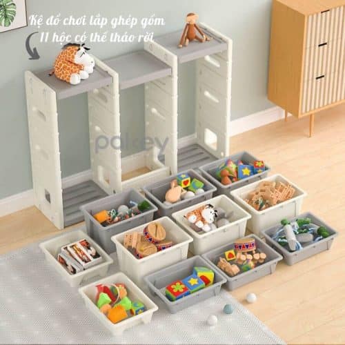 Kệ để đồ đa năng cho bé Aba 24 Thành kệ đồ chơi chắc chắn và dày dặn với độ dày lên tới 3.5cm
