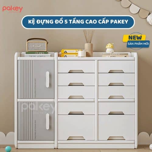Kệ đồ dạng tủ giúp phân loại đồ dùng dễ dàng và sắp xếp hợp lý nhiều đồ trong không gian nhỏ