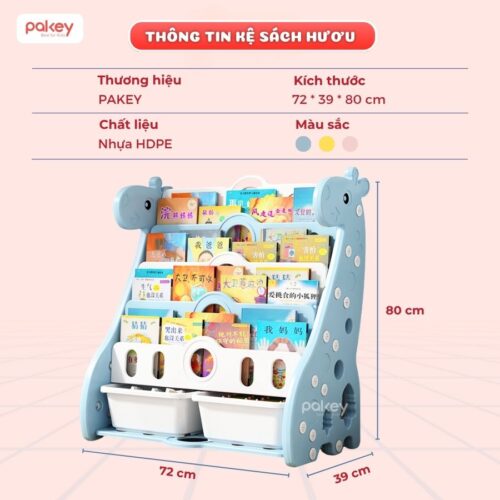 Kệ sách cho bé Pakey hươu cao cổ 25 Kệ sách cho bé Pakey hươu cao cổ