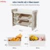 Kích thước của kệ đồ chơi được thiết kế phù hợp với chiều cao của trẻ nhỏ