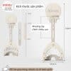 Bộ bóng đá - bóng rổ cho bé Pakey Star 24 Kích thước tổng quang của set đồ chơi bóng rổ đa năng cho bé