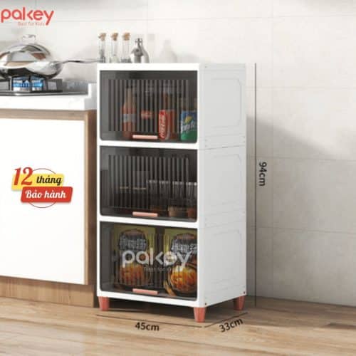 Tủ nhựa cho bé có cấu trúc nhỏ gọn gàng phù hợp với nhiều không gian kết hợp thiết kế chân đế cao