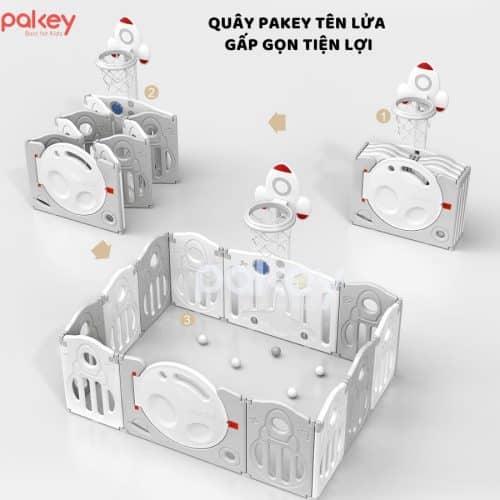 Quây cũi liên hoàn Tên Lửa 5 tiện ích 23 Quây cũi được trang bị an toàn tuyệt đối khi các góc cạnh của quây nhựa được bo tròn tinh tế, tạo cảm giác mềm mại với da em bé