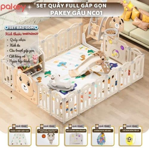 Sản phẩm có nhiều tính năng bao gồm cầu trượt, xích đu, bộ bóng rổ, tạo điều kiện để trẻ có thể thỏa sức khám phá và phát triển nhiều kỹ năng khác nhau