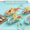 Set ăn dặm sợi tre 3 món B006 & B007 30 Đĩa ăn dặm có thiết kế dày dặn, chắc chắn, cầm đầm tay