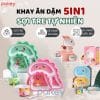 Set ăn dặm có thể chịu nhiệt từ -15 độ đến 120 độ. Nhưng các mẹ hãy lưu ý không sử dụng bát ăn dặm với lò vi sóng